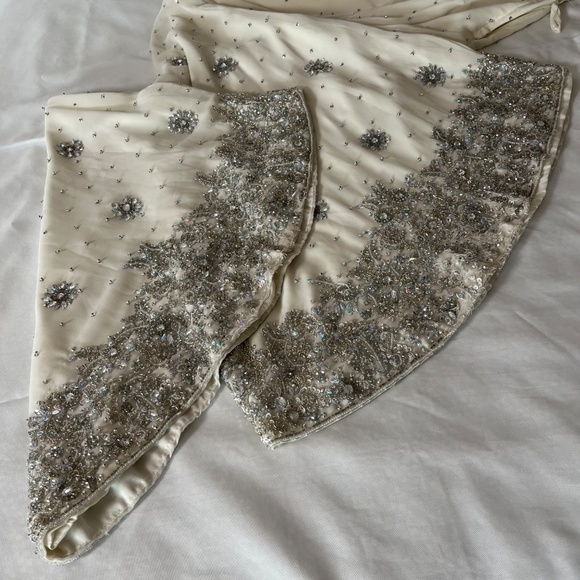 3 pc beaded cocktail palazzo, tank, scarf outfit. Size Small. Sold as set. - Picture 7 of 16